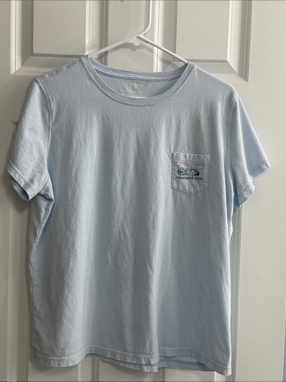 Vineyard Vines Light Blue Short-Sleeve Pocket Tee